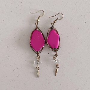 Gorgeous bright pink earrings